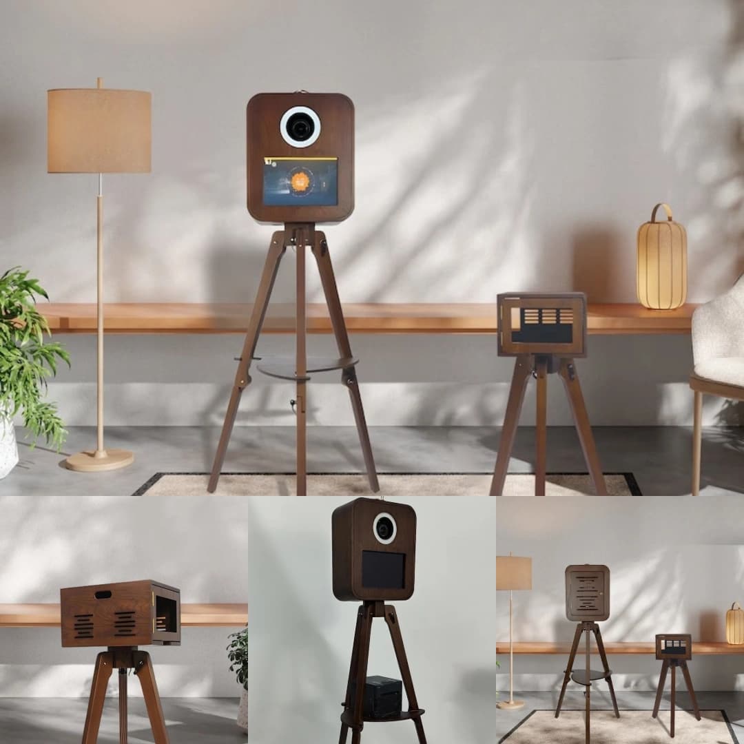 Wooden Vintage Tripod — photo booth hire UK