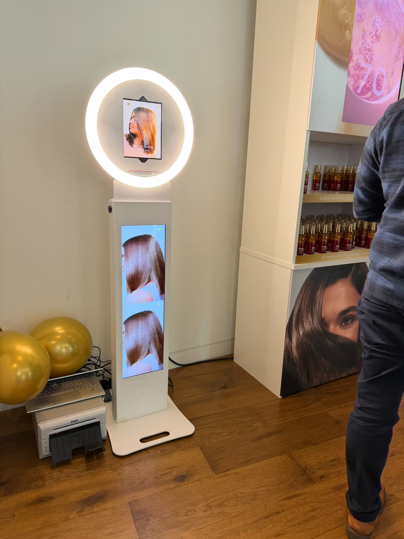 Dove branded photo booth experience